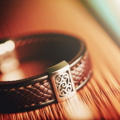 Adjustable Leather Charm Bracelet